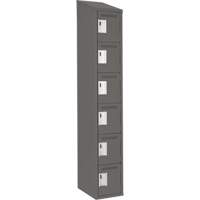 Petits casiers Clean Line, 6 niveaux, 12" x 18" x 78", Acier, Charbon, Rivet (assembl&eacute;) Planification Entrepots Molloy