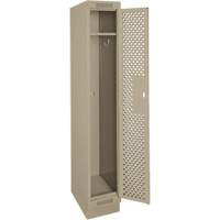Casiers Clean Line, 12" x 18" x 76", Acier, Beige, Rivet (assembl&eacute;), Perfor&eacute; Planification Entrepots Molloy