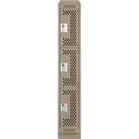 Casiers Clean Line, 3 niveaux, 12" x 18" x 82", Acier, Beige, Rivet (assembl&eacute;), Perfor&eacute; Planification Entrepots Molloy