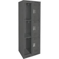 Casiers Clean Line, 3 niveaux, Bloc de 2, 24" x 12" x 72", Acier, Charbon, Rivet (assembl&eacute;), Perfor&eacute; Planification Entrepots Molloy
