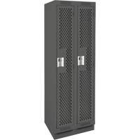 Casiers Clean Line, Bloc de 2, 24" x 18" x 76", Acier, Charbon, Rivet (assembl&eacute;), Perfor&eacute; Planification Entrepots Molloy