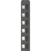 Assembled Lockerettes Clean Line Perforated Economy Lockers, 6 -tier, 18" x 72" x 12", Steel Planification Entrepots Molloy