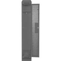 Clean Line Lockers, 12" x 18" x 82", Steel, Charcoal, Rivet (Assembled), Perforated Planification Entrepots Molloy