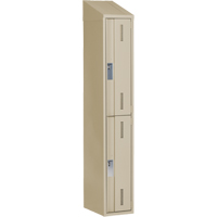 Concorde Heavy-Duty Lockers, 2 -tier, 12" x 18" x 78", Steel, Beige, Welded (Assembled) Planification Entrepots Molloy