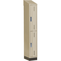 Concorde Heavy-Duty Lockers, 2 -tier, 12" x 18" x 82", Steel, Beige, Welded (Assembled) Planification Entrepots Molloy