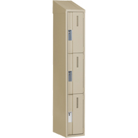 Casiers robustes Concorde, 3 niveaux, 12" x 18" x 78", Acier, Beige, Soud&eacute; (assembl&eacute;) Planification Entrepots Molloy