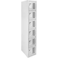 Clean Line Lockerettes, 6 -tier, 18" x 72" x 12", Steel Planification Entrepots Molloy