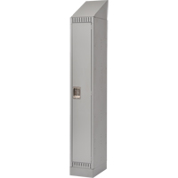 Lockers, 12" x 18" x 86", Steel, Grey, Knocked Down Planification Entrepots Molloy