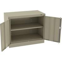 Armoire standard &agrave; hauteur de bureau, Acier, 30" h x 36" la x 18" P, Beige Planification Entrepots Molloy