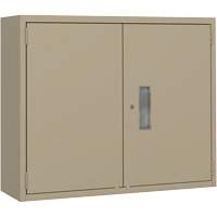 Armoire murale, Acier, 2 Tablettes, 30" h x 36" la x 12" P, Beige Planification Entrepots Molloy