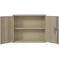 Armoire murale, Acier, 2 Tablettes, 30" h x 36" la x 12" P, Beige Planification Entrepots Molloy