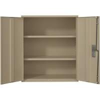 Armoire de rangement Lo-Boy, Acier, 2 Tablettes, 40" h x 36" la x 18" P, Beige Planification Entrepots Molloy