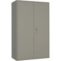 Armoire de rangement Hi-Boy tr&egrave;s large, Acier, 4 Tablettes, 72" h x 48" la x 24" P, Gris Planification Entrepots Molloy