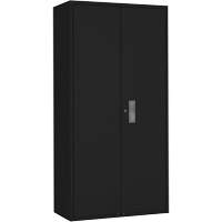 Armoire de rangement Hi-Boy, Acier, 4 Tablettes, 72" h x 36" la x 18" P, Noir Planification Entrepots Molloy