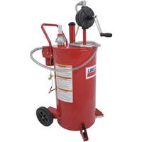 Chariot &agrave; carburant en acier de 25 gallons avec pompe rotative bidirectionnelle et filtre Planification Entrepots Molloy