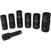 Half Metric Flip Socket Set, 7 Pcs, Impact, 1/2" Drive Size, Deep Planification Entrepots Molloy