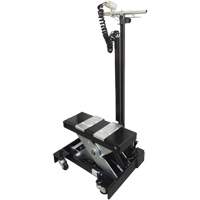 Cric de service de plancher &agrave; profil bas, 12 tonne(s) Capacit&eacute;, 7-1/2" Abaiss&eacute;e, 15" &eacute;lev&eacute;e, Air comprim&eacute;/hydraulique Planification Entrepots Molloy