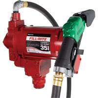 115/230V AC Fuel Transfer Pump with Nozzle Planification Entrepots Molloy