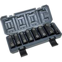 Jeu de douilles doubles hexagonales et h&eacute;licoidales avec coffret, 8 Morceaux, Prise de 1/2" Planification Entrepots Molloy