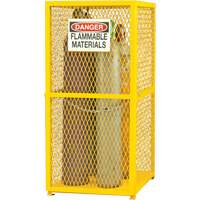 Armoire de rangement pour bouteilles &agrave; gaz, nbre de bouteilles: 9, 30" , 30" , 71-3/4" , Jaune Planification Entrepots Molloy