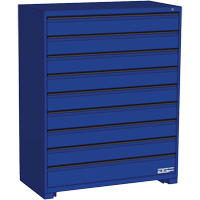 Modular Drawer Cabinet, 9 Drawers, 48" W x 24" D x 60" H, Blue Planification Entrepots Molloy