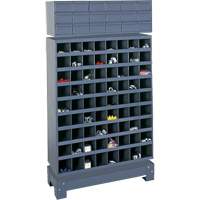 Unité de stockage modulaire pour petites pièces, Acier, 18 tiroirs, 33-3/4" x 12-1/4" x 58-5/8", Gris FN371 | Planification Entrepots Molloy