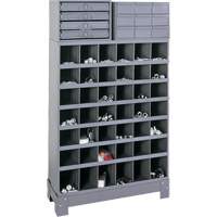 Unité de stockage modulaire pour petites pièces, Acier, 13 tiroirs, 33-3/4" x 12-1/4" x 59", Gris FN378 | Planification Entrepots Molloy