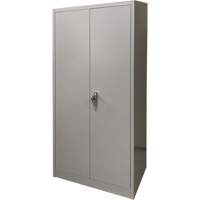 Armoire de rangement, Acier, 4 Tablettes, 66" h x 30" la x 15" P, Gris Planification Entrepots Molloy