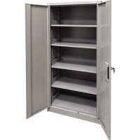 Armoire de rangement, Acier, 4 Tablettes, 78" h x 36" la x 24" P, Gris Planification Entrepots Molloy