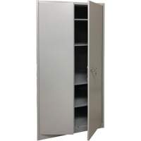 Armoire de rangement, Acier, 4 Tablettes, 78" h x 36" la x 24" P, Gris Planification Entrepots Molloy