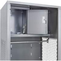 Gear Locker, Steel, 24" W x 18" D x 72" H, Grey FN469 | Planification Entrepots Molloy