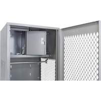 Gear Locker, Steel, 24" W x 18" D x 72" H, Grey FN469 | Planification Entrepots Molloy