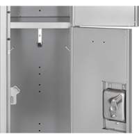 Lockers, 3 -tier, Bank of 3, 36" x 18" x 86", Steel, Grey, Knocked Down FN672 | Planification Entrepots Molloy