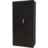 Armoire de rangement combin&eacute;e, 36" la x 18" p x 72" h, Noir Planification Entrepots Molloy