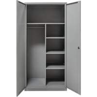 Combination Storage Cabinet, 36" W x 18" D x 72" H, Grey Planification Entrepots Molloy