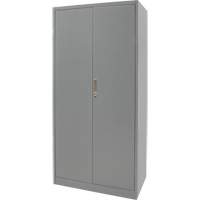 Hi-Boy Storage Cabinet, Steel, 4 Shelves, 72" H x 36" W x 18" D, Grey Planification Entrepots Molloy