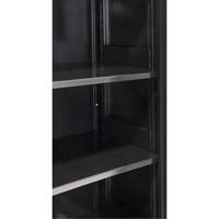 Hi-Boy Storage Cabinet, Steel, 4 Shelves, 72" H x 36" W x 18" D, Black Planification Entrepots Molloy