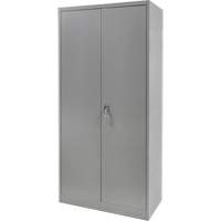 Armoire garde-robe, Acier, 36" la x 18" p x 72" h, Gris Planification Entrepots Molloy