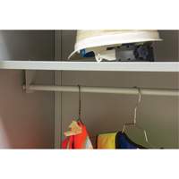 Armoire garde-robe, Acier, 36" la x 18" p x 72" h, Gris Planification Entrepots Molloy