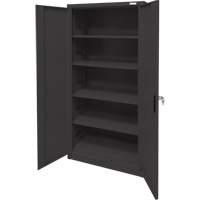Armoire d'entreposage, Acier, 4 Tablettes, 78" h x 36" la x 24" P, Noir Planification Entrepots Molloy