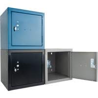 Casier cubique empilable, 12" x 12" x 12", Acier, Noir, D&eacute;mont&eacute; Planification Entrepots Molloy