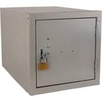 Casier cubique empilable, 12" x 18" x 12", Acier, Gris, D&eacute;mont&eacute; Planification Entrepots Molloy