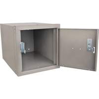 Casier cubique empilable, 12" x 18" x 12", Acier, Gris, D&eacute;mont&eacute; Planification Entrepots Molloy