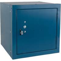 Casier cubique empilable, 12" x 12" x 12", Acier, Bleu, D&eacute;mont&eacute; Planification Entrepots Molloy