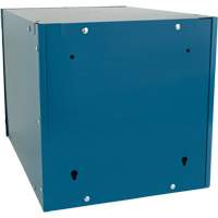 Casier cubique empilable, 12" x 18" x 12", Acier, Bleu, D&eacute;mont&eacute; Planification Entrepots Molloy