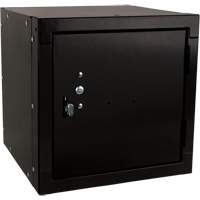 Casier cubique empilable, 12" x 12" x 12", Acier, Noir, D&eacute;mont&eacute; Planification Entrepots Molloy