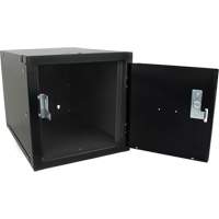 Casier cubique empilable, 12" x 18" x 12", Acier, Noir, D&eacute;mont&eacute; Planification Entrepots Molloy