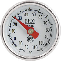 1" Dial Thermometer Celsius Only with Calibration Sleeve, Contact, Analogue, 0.4-230°F (-18-110°C) Planification Entrepots Molloy
