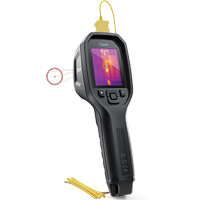 Cam&eacute;ra d'imagerie thermique IR 24:1 avec laser Bullseye et thermocouple de type K, 160 x 120 pixels, -10° - 45°C (14° - 113°F), 70 mK Planification Entrepots Molloy