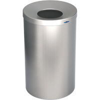 Lobby Waste Receptacle, Stainless Steel, 33 US gal. Planification Entrepots Molloy